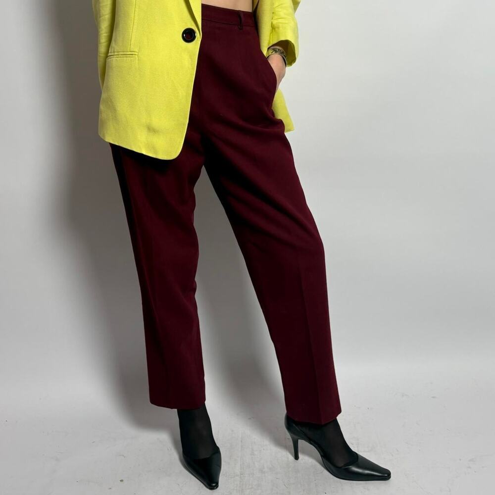 Talbots Burgundy Wool Trousers - Size 4
